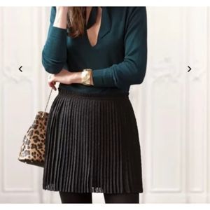 Sezane Lined Pleated Micro Mini Skirt Black 36/XS